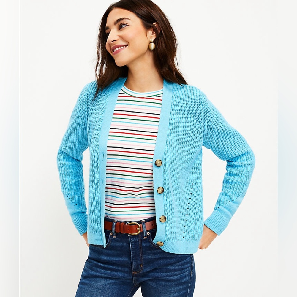 NWT LOFT Cotton Sweater Cardigan